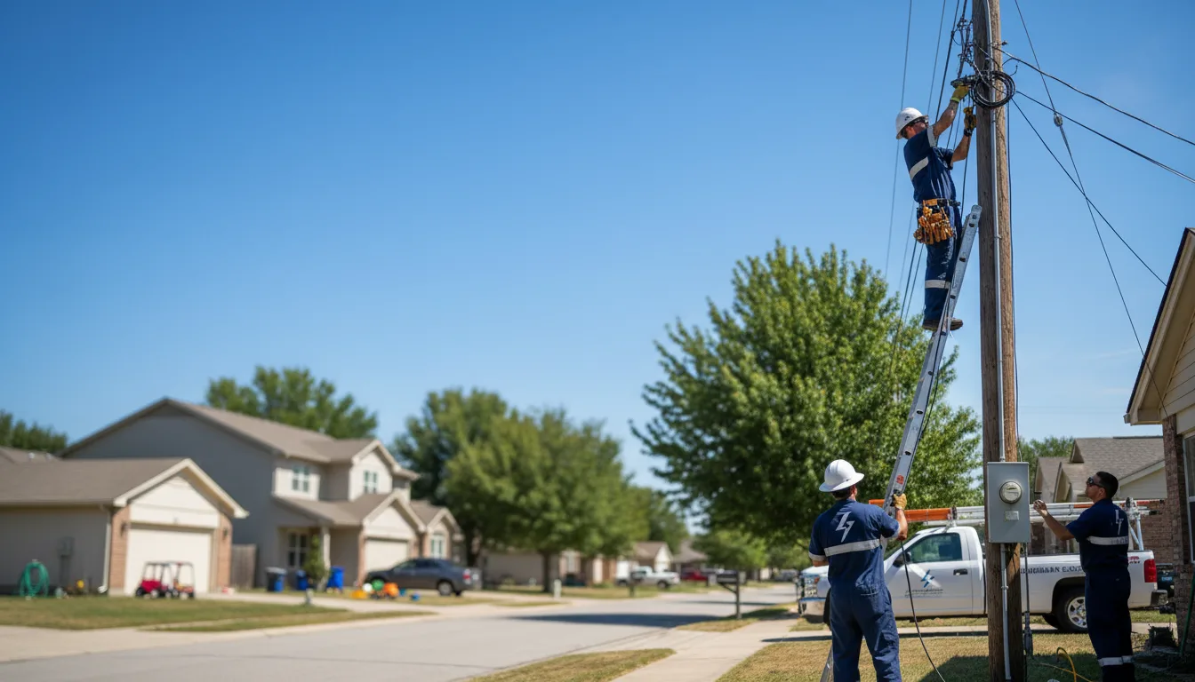 Residential electrician providing installation services in Linden, TX